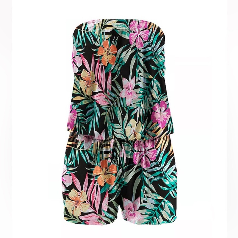 Floral Strapless Romper by Lascana Victoria's Secret - Picture 2 of 8